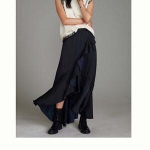 Maeve Ruffled Wrap Maxi Skirt